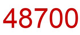 Number 48700 red image