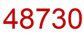 Number 48730 red image