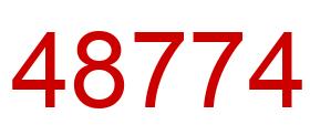 Number 48774 red image
