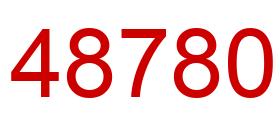 Número 48780 imagen rojo