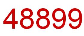 Number 48899 red image