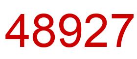 Number 48927 red image