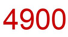 Number 4900 red image