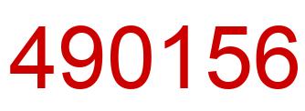 Number 490156 red image