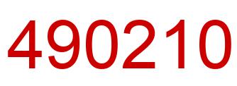 Number 490210 red image