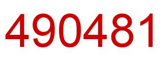 Número 490481 imagen rojo