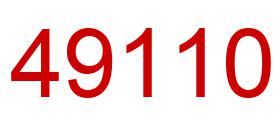 Number 49110 red image