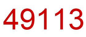 Number 49113 red image