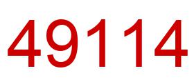 Number 49114 red image