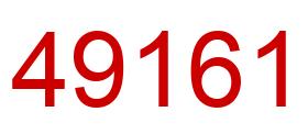 Number 49161 red image