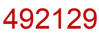 Number 492129 red image