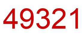 Number 49321 red image
