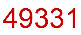 Number 49331 red image