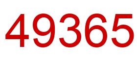 Número 49365 imagen rojo