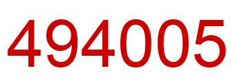 Number 494005 red image