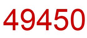 Número 49450 imagen rojo