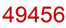 Número 49456 imagen rojo