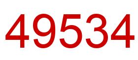 Número 49534 imagen rojo