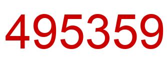 Number 495359 red image