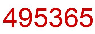 Number 495365 red image