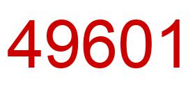 Number 49601 red image