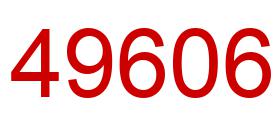 Number 49606 red image
