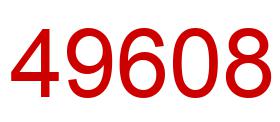 Number 49608 red image
