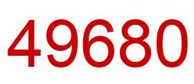 Number 49680 red image