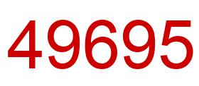 Number 49695 red image
