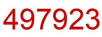 Number 497923 red image