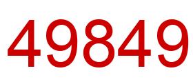 Number 49849 red image