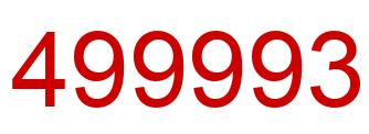Número 499993 imagen rojo