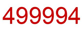 Número 499994 imagen rojo