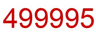 Número 499995 imagen rojo