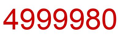 Number 4999980 red image