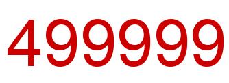 Número 499999 imagen rojo