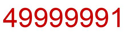 Number 49999991 red image