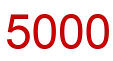 Number 5000 red image