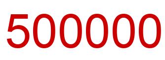 Número 500000 imagen rojo
