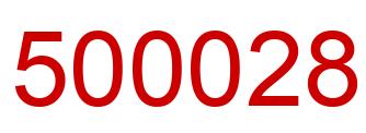 Número 500028 imagen rojo