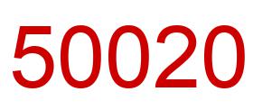 Number 50020 red image