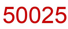Número 50025 imagen rojo