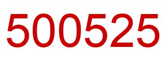 Number 500525 red image