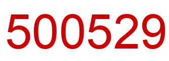 Number 500529 red image