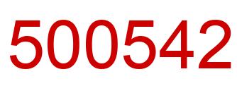 Number 500542 red image