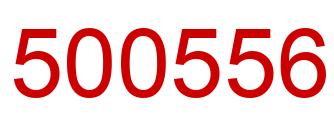 Number 500556 red image