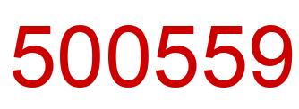 Number 500559 red image