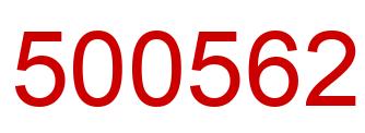 Number 500562 red image