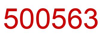 Number 500563 red image