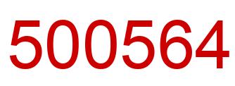 Number 500564 red image